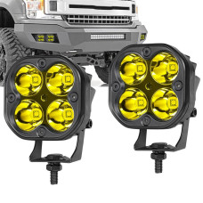 Off Road Ve Arazi Aracı 3 inç Amber Sarı Renk Çalışma Ve Sis Lambası 2 ADET