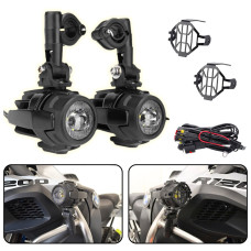 Enduro ve GS Serileri Uyumlu Motosiklet LED Sis Farı Yüksek Performans Metal Gövde 12V-24V 40W 2 Adet