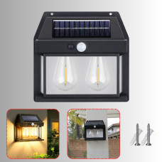 Güneş Enerjili Bahçe Aydınlatması Aplik Dekor Solar Ve Sensörlü Bahçe Balkon ve Garaj Lambası