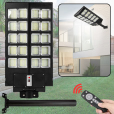 Solar Güneş Enerjili 1000W Kumandalı Hareket Sensörlü 800 Led Bahçe Sokak Aydınlatma Lambası 6V/30W