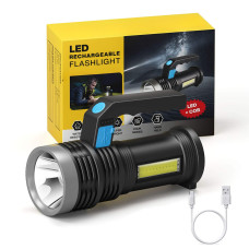 Ultra Parlak USB Şarjlı COB LED El Feneri Çok Fonksiyonlu Aydınlatma Saplı Led Işık