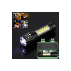 Mini El Feneri Ultra Güçlü Cob Led Şarjlı Avcılık Kamp Deprem Çantası Feneri