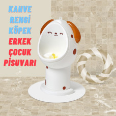 Erkek Çocuk 1-6 Yaş Tuvalet Eğitimi Eğlenceli Duvar Askılı Pisuvar Kahve Rengi